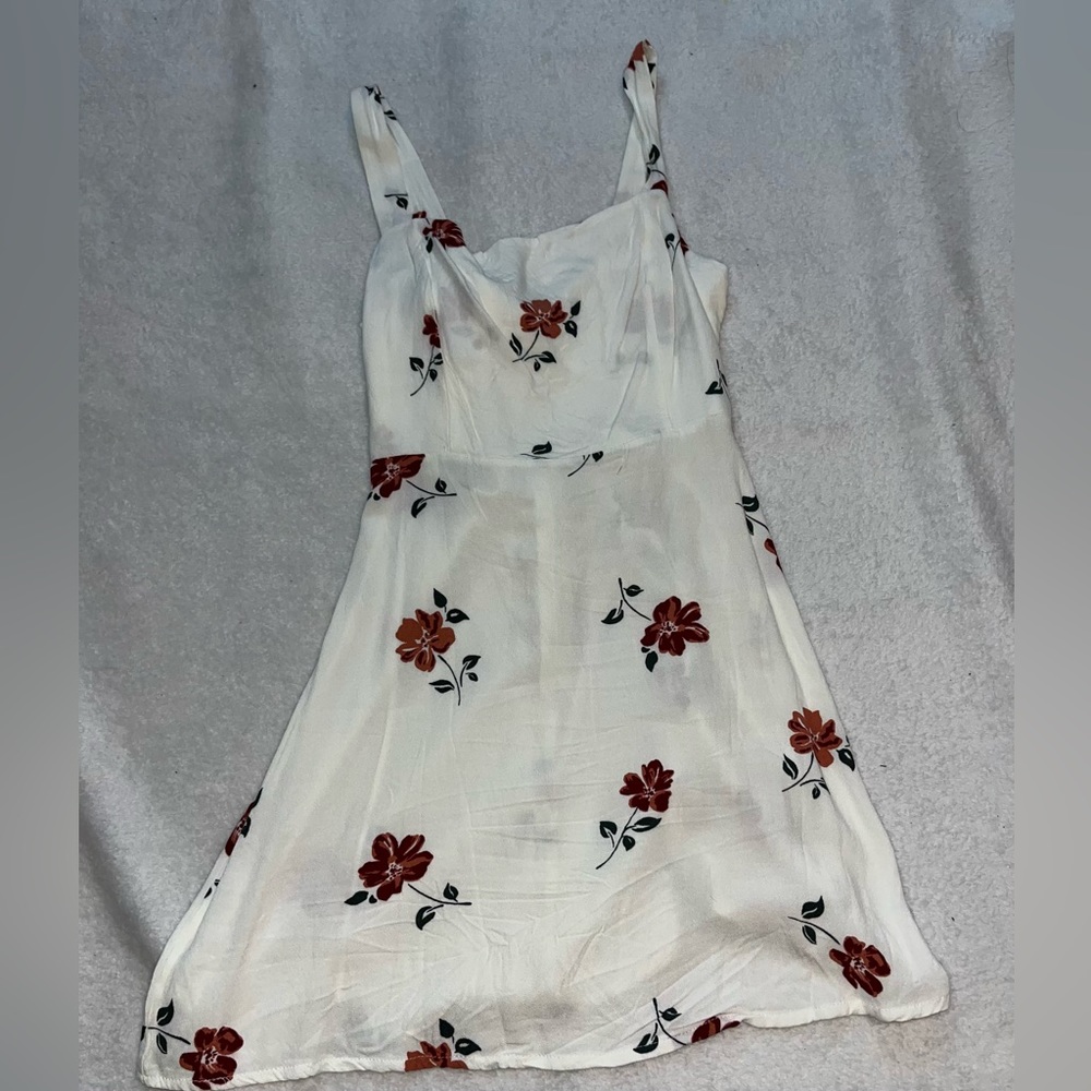 white floral dress